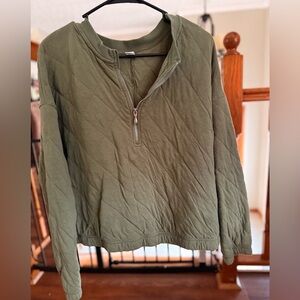 Old Navy Olive Green Half-Zip Pullover